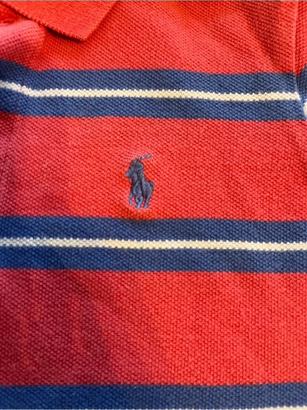 Ralph Lauren Kids Polo in Red with Blue & White Stripes
